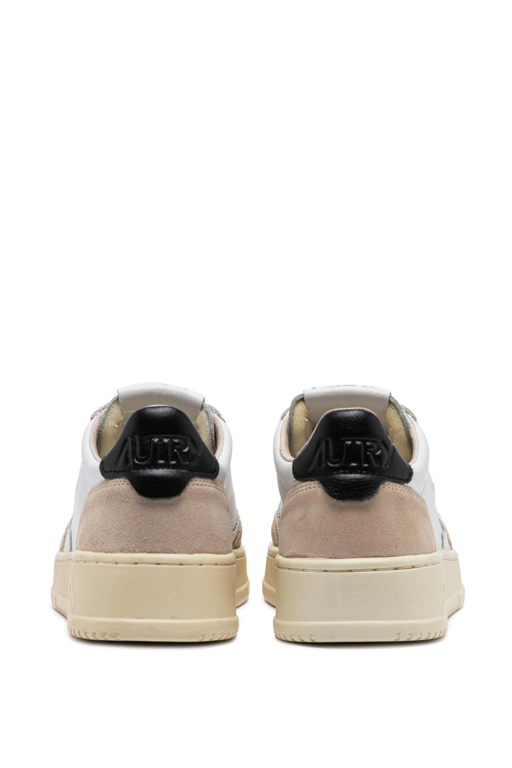 Sneaker medalist femme bimatière contrefort noir