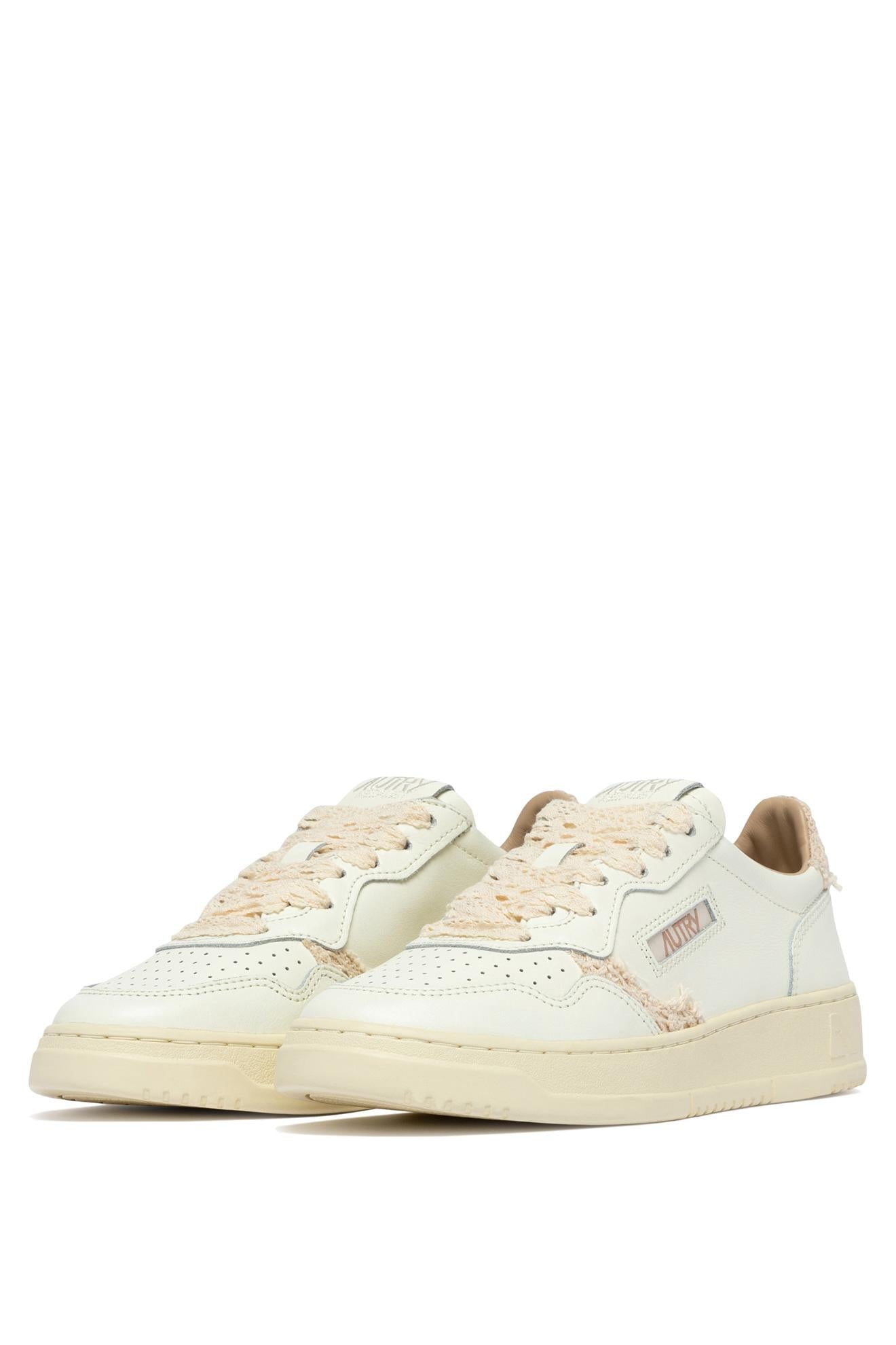 Sneaker femme medalist en cuir avec détails macramé