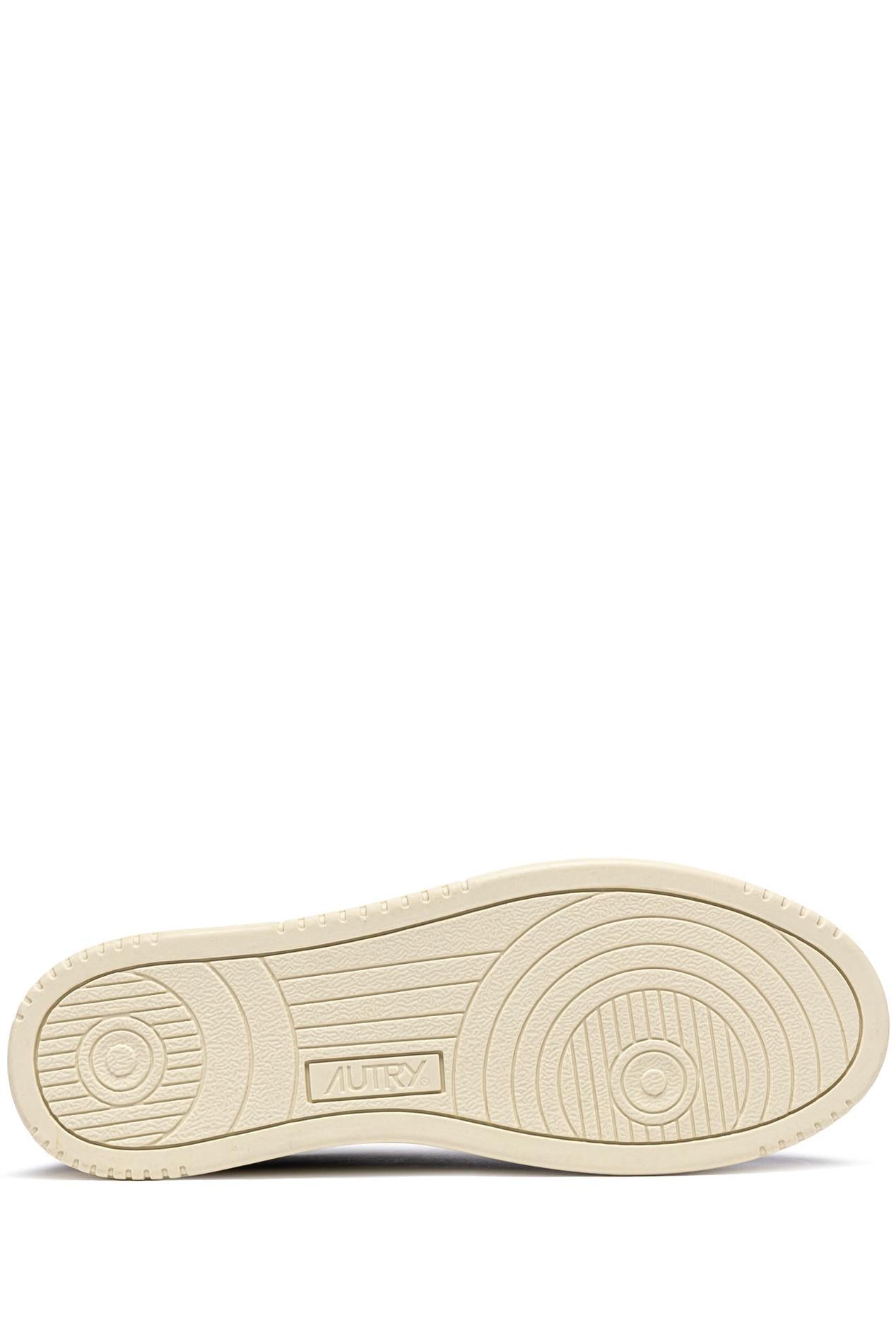 Sneaker medalist en daim contrefort blanc