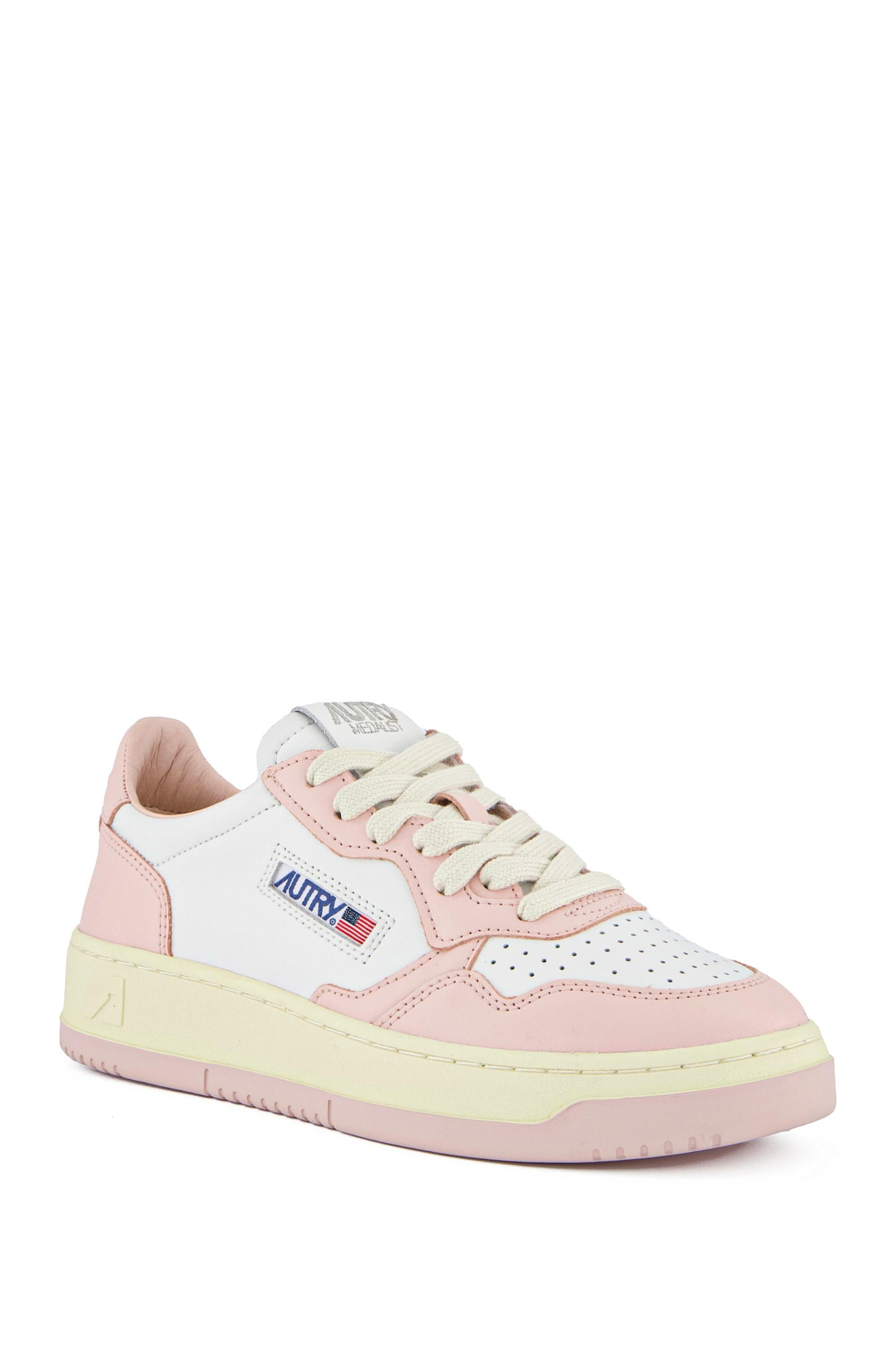 Sneaker medalist femme bicolore en cuir
