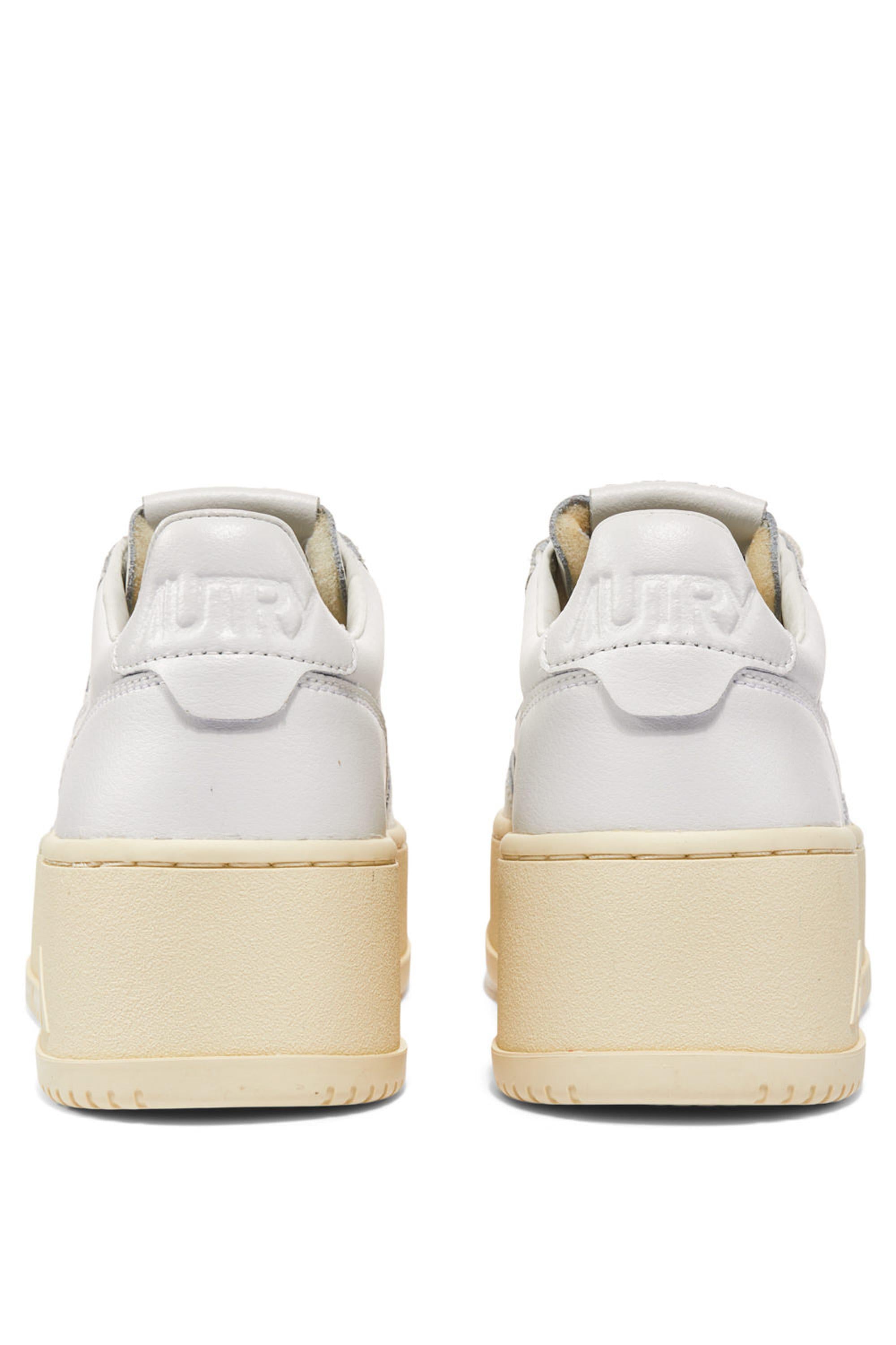 Sneaker femme medalist platform en cuir bianca