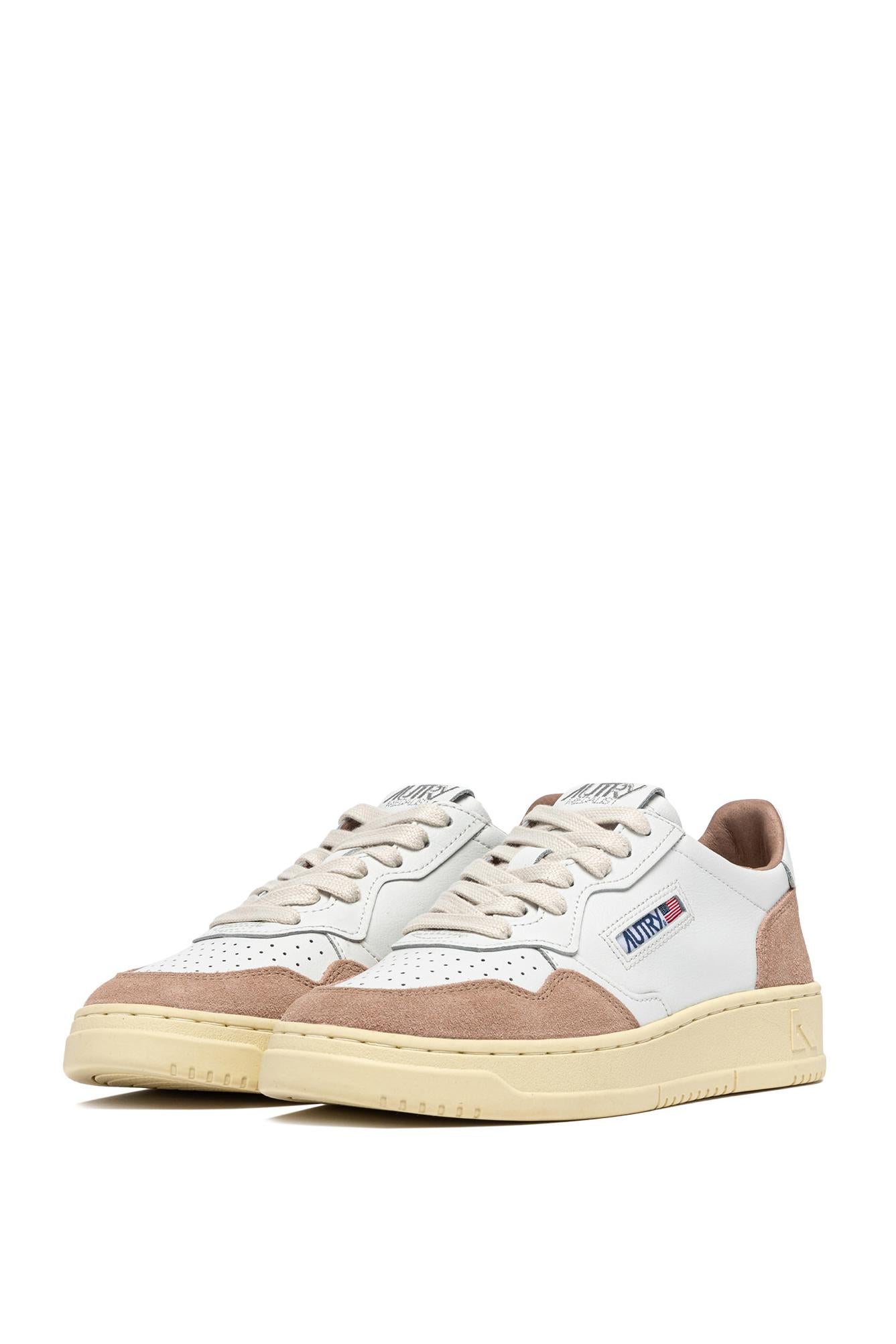 Sneaker femme medalist en cuir de chèvre et daim
