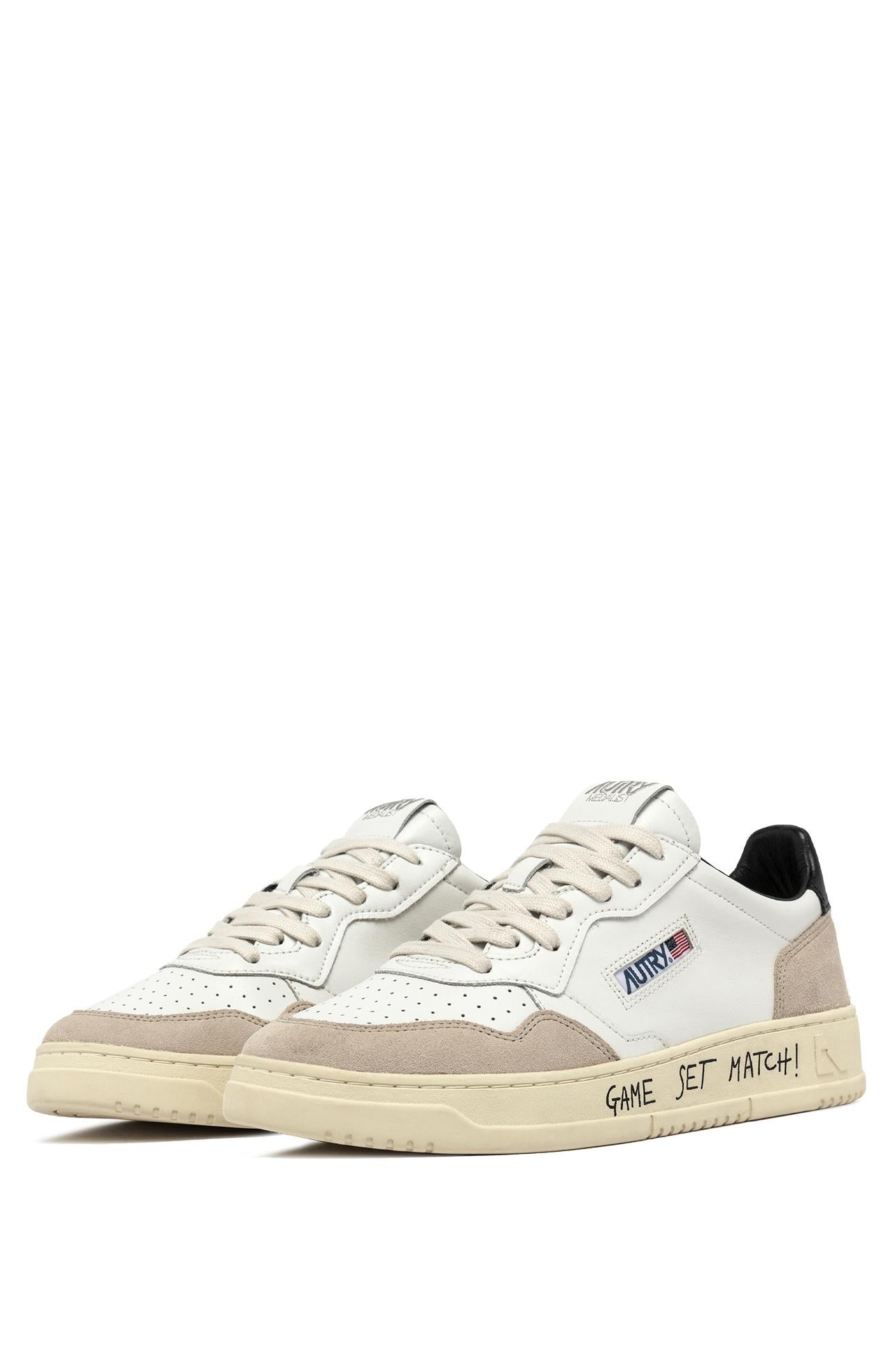 Sneaker femme medalist en cuir et daim game set match