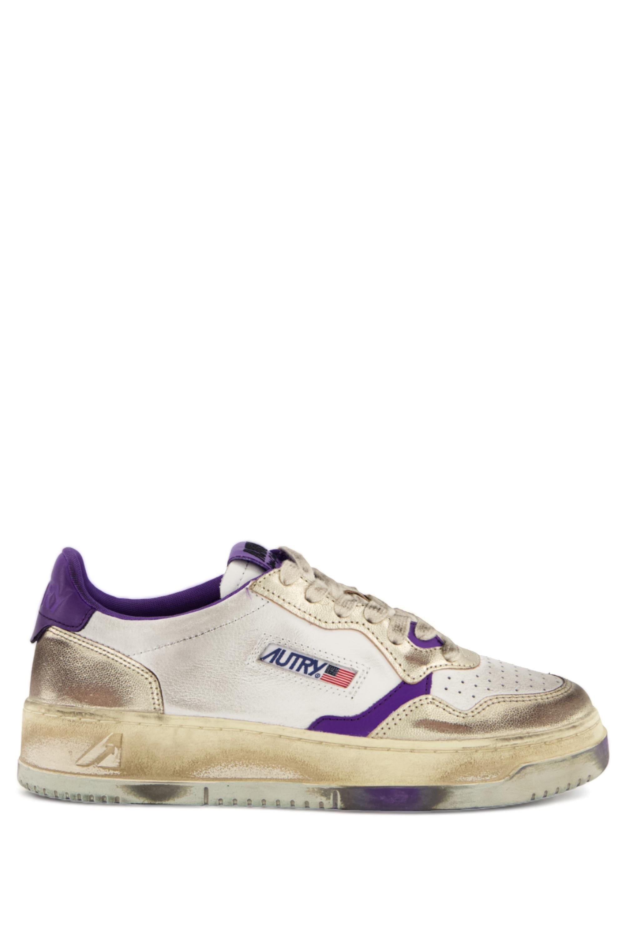 Sneaker femme super vintage en cuir
