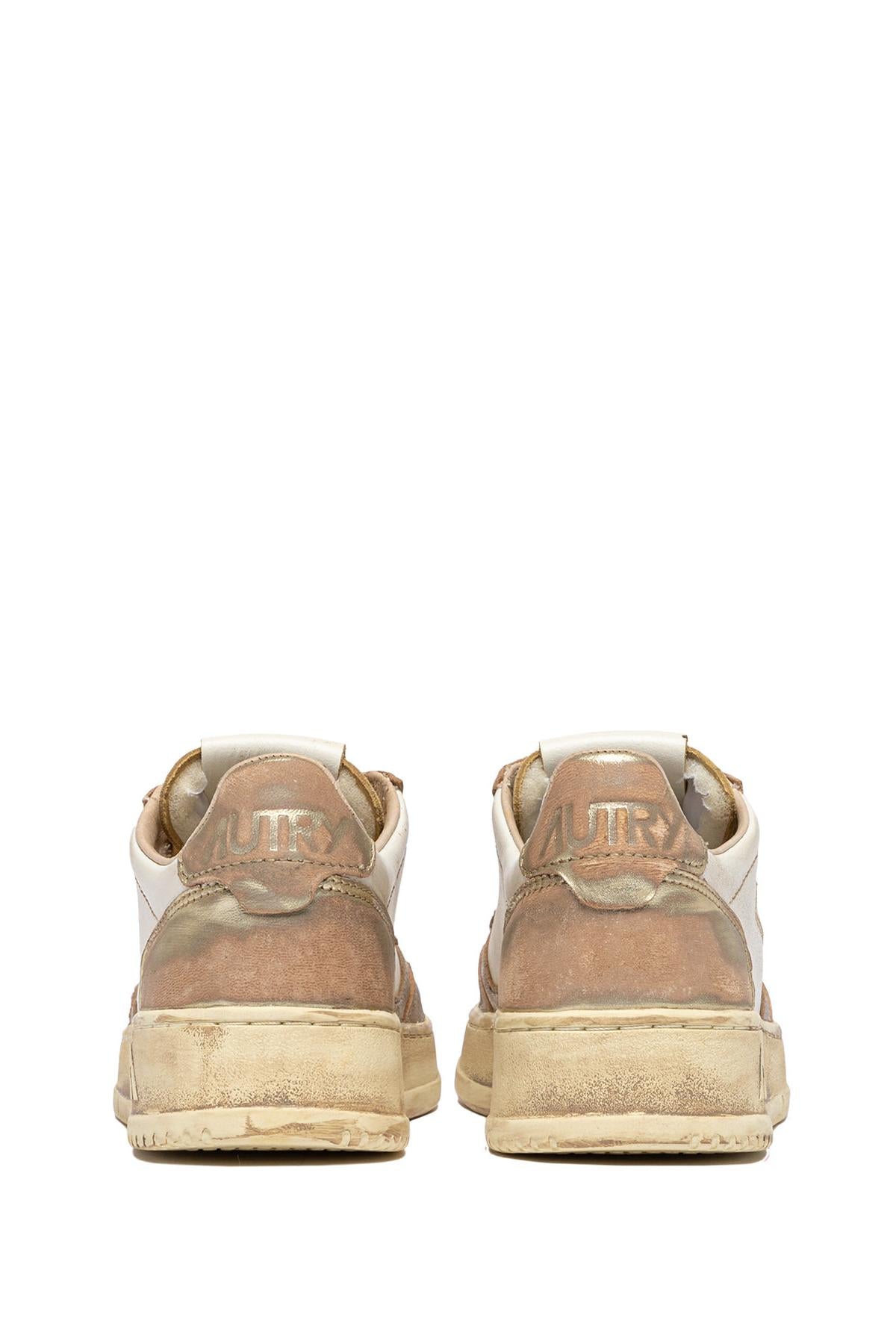 Sneaker medalist supervintage en cuir bicoloree