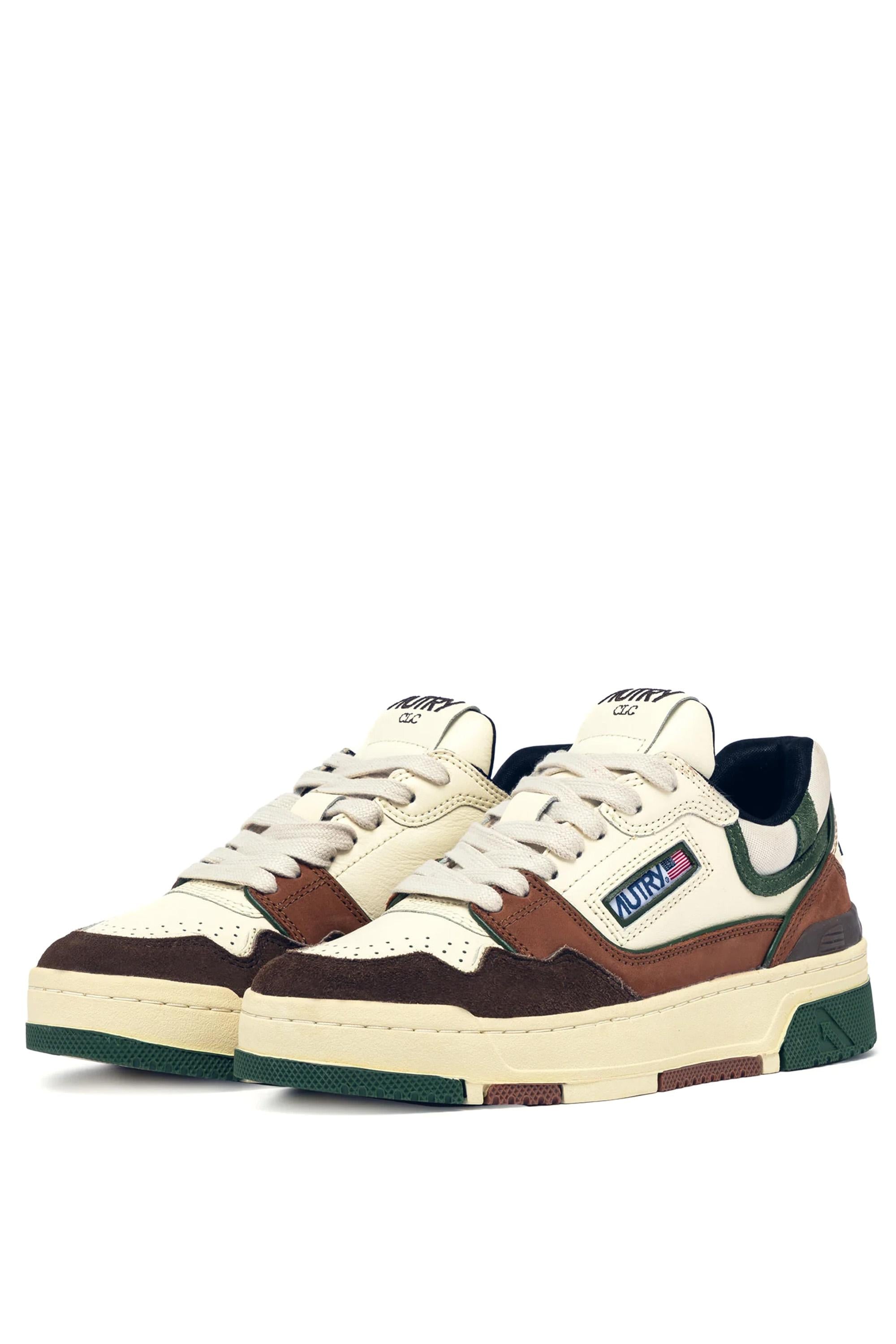 Sneaker basket femme clc teinte vert marron