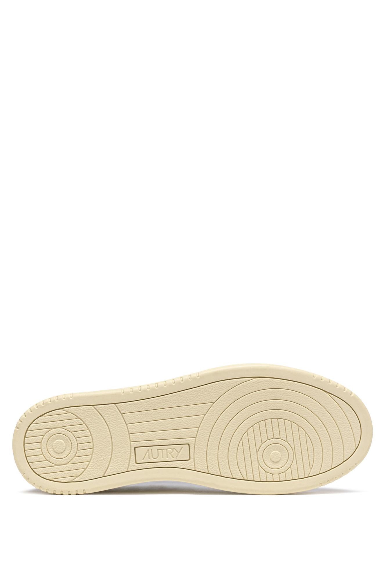 Sneaker femme medalist en cuir avec inscriptions argentées