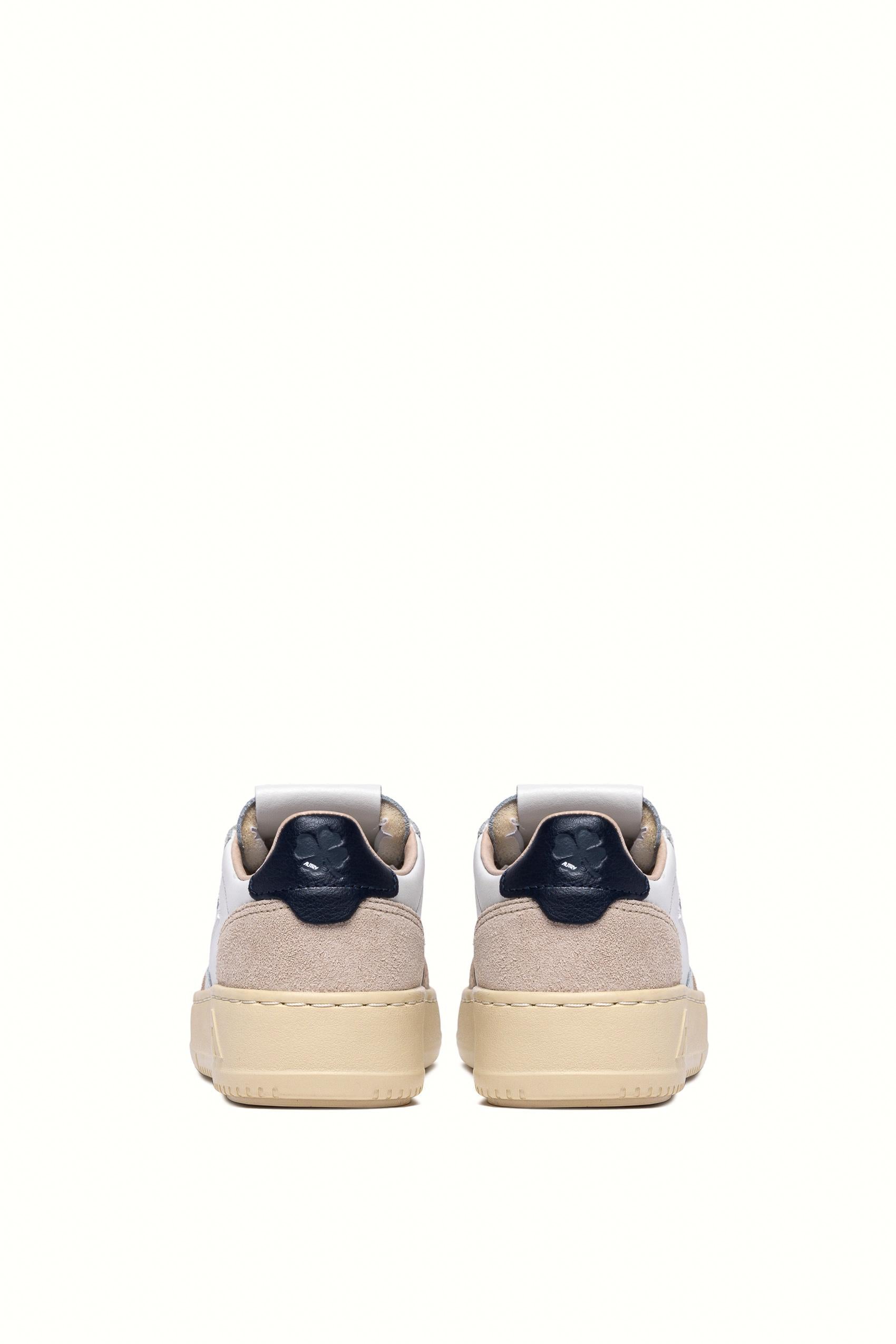 Sneaker enfant en cuir et daim talloncino blu