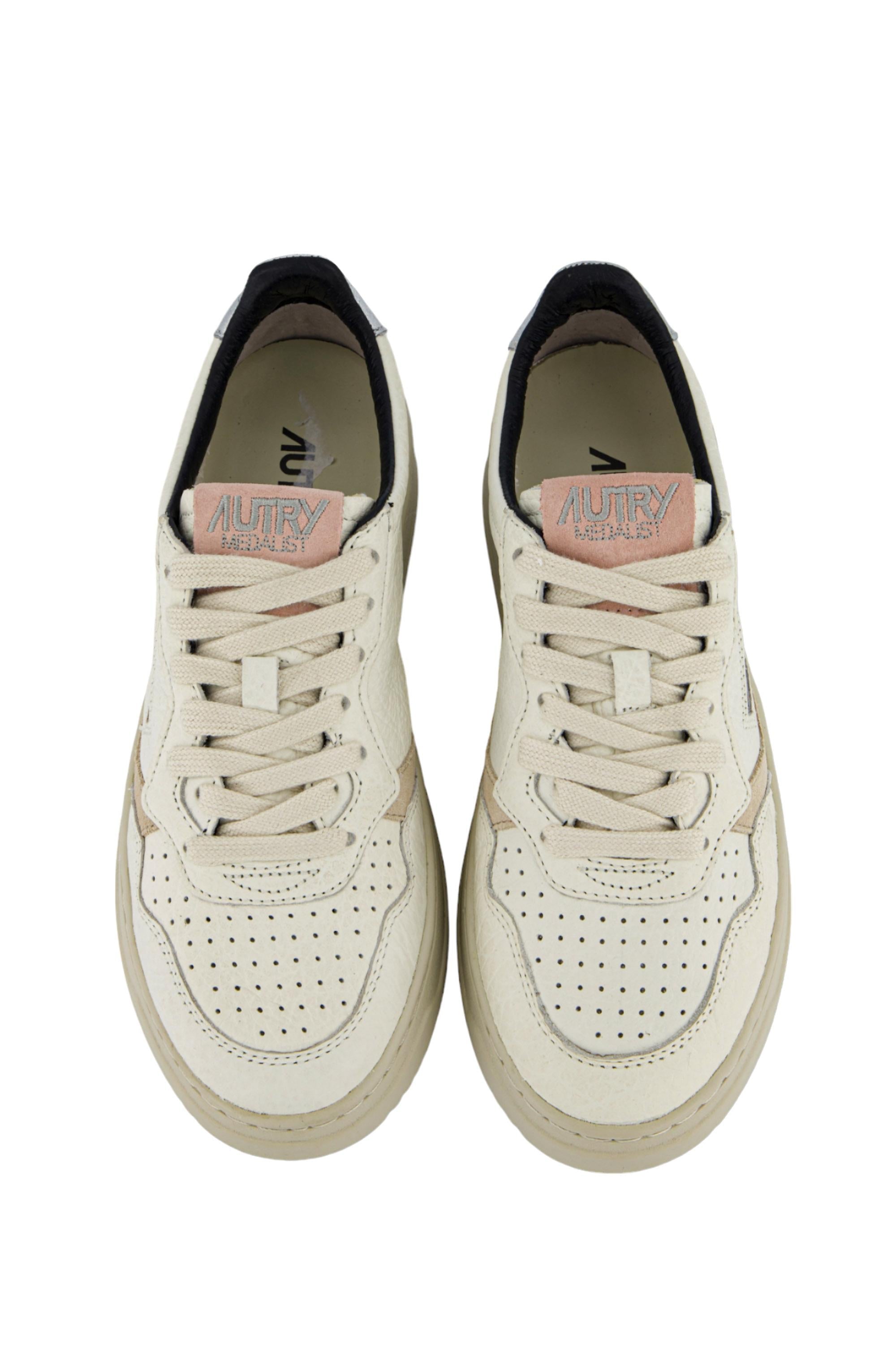 Sneaker medalist femme low en cuir effet éléphant