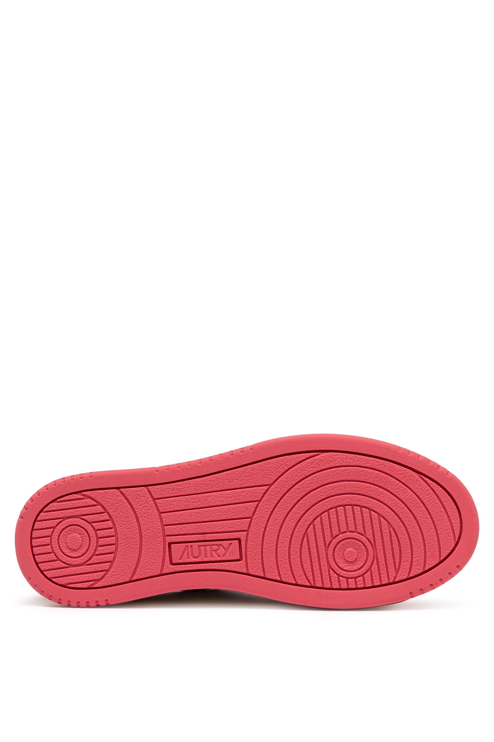 Sneaker femme medalist bicolore en cuir blanc/rose intense