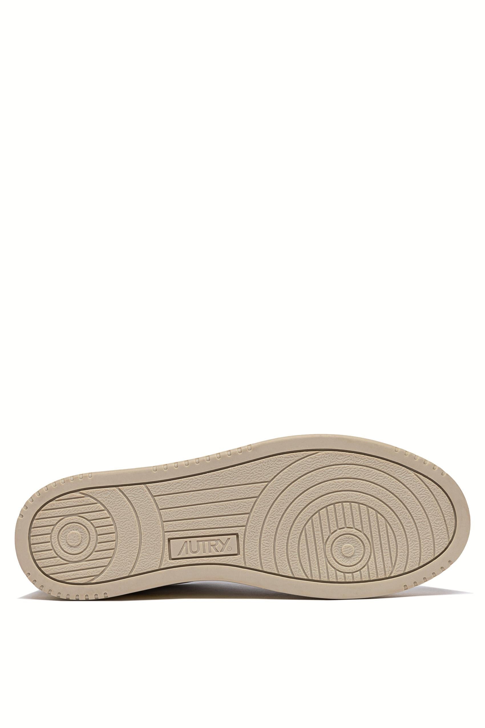 Sneaker femme bicolore en cuir