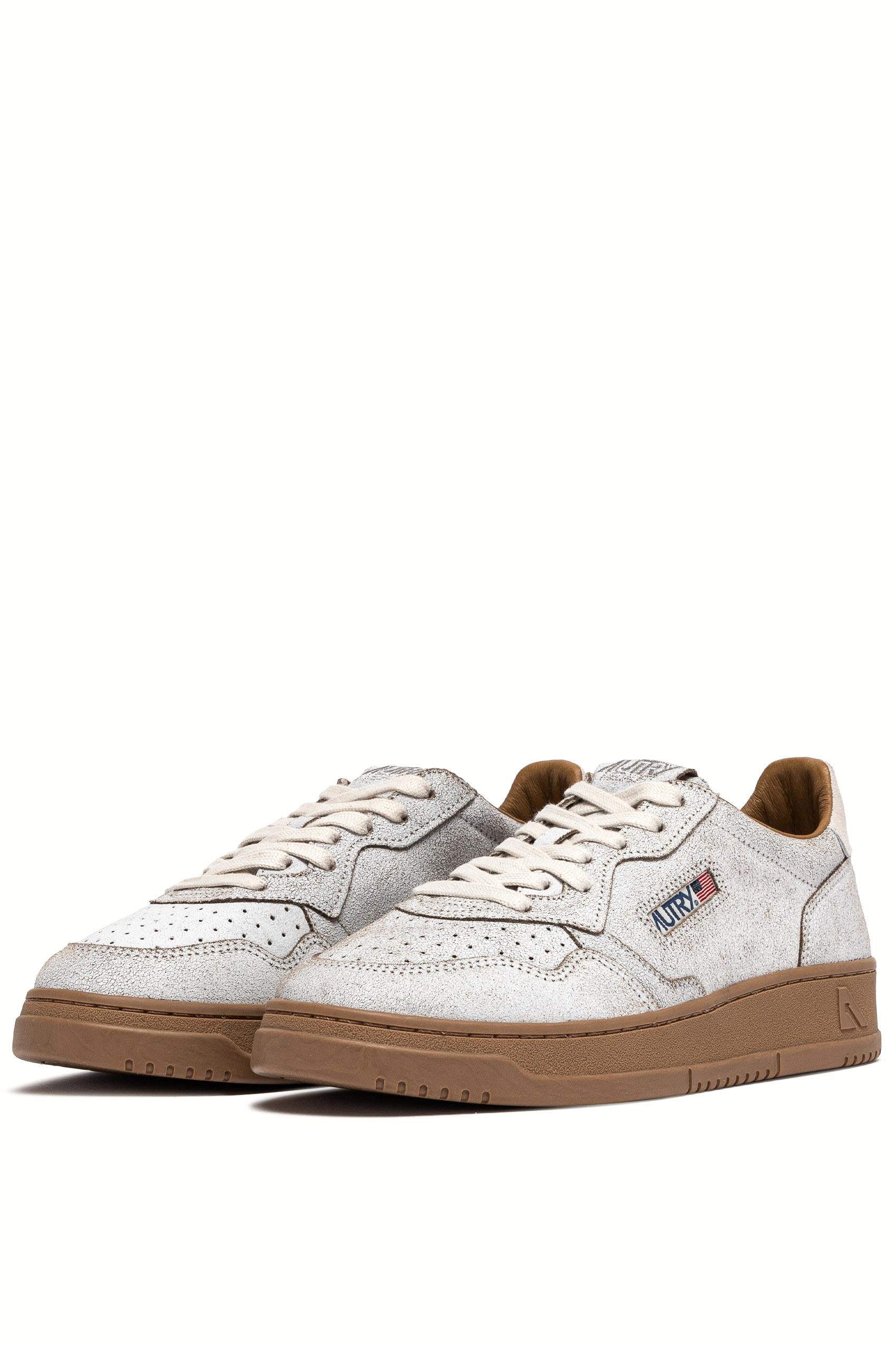 Sneaker en cuir craquelé modèle medalist