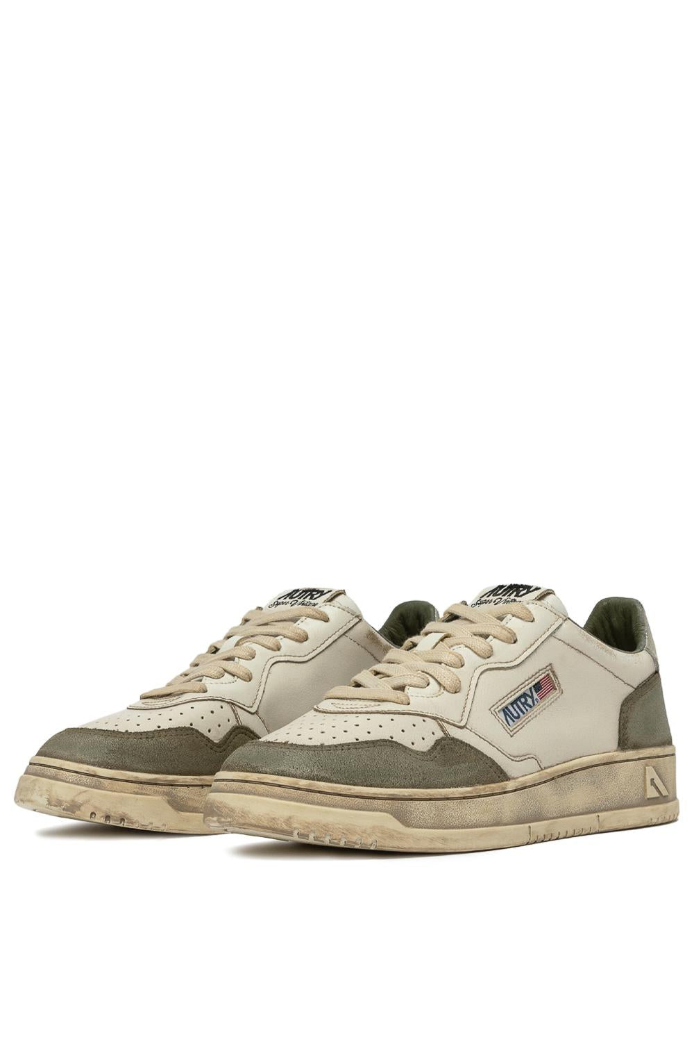 Sneaker supervintage en cuir vieillie