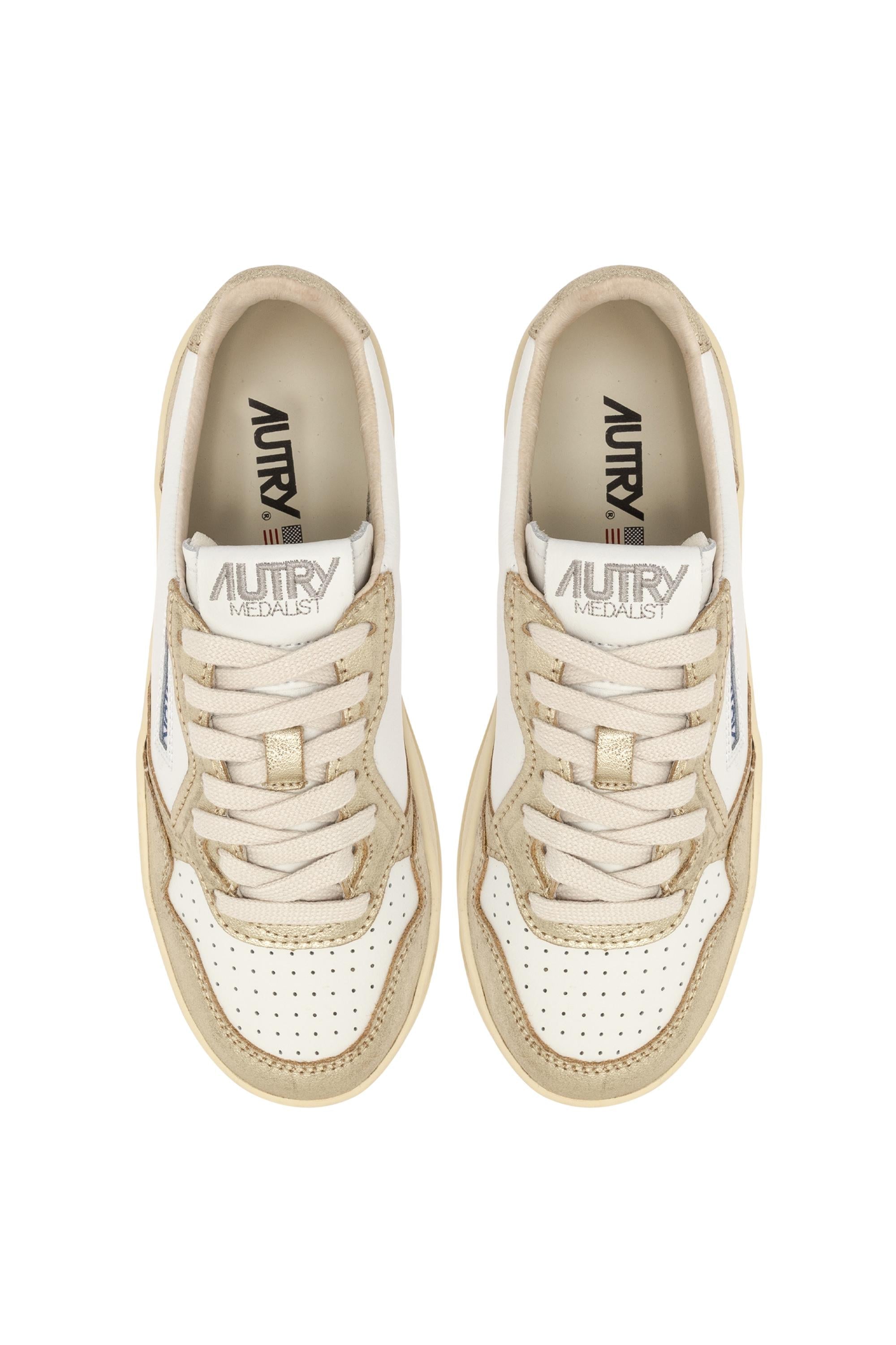 Sneaker femme medalist platform bicolore en cuir