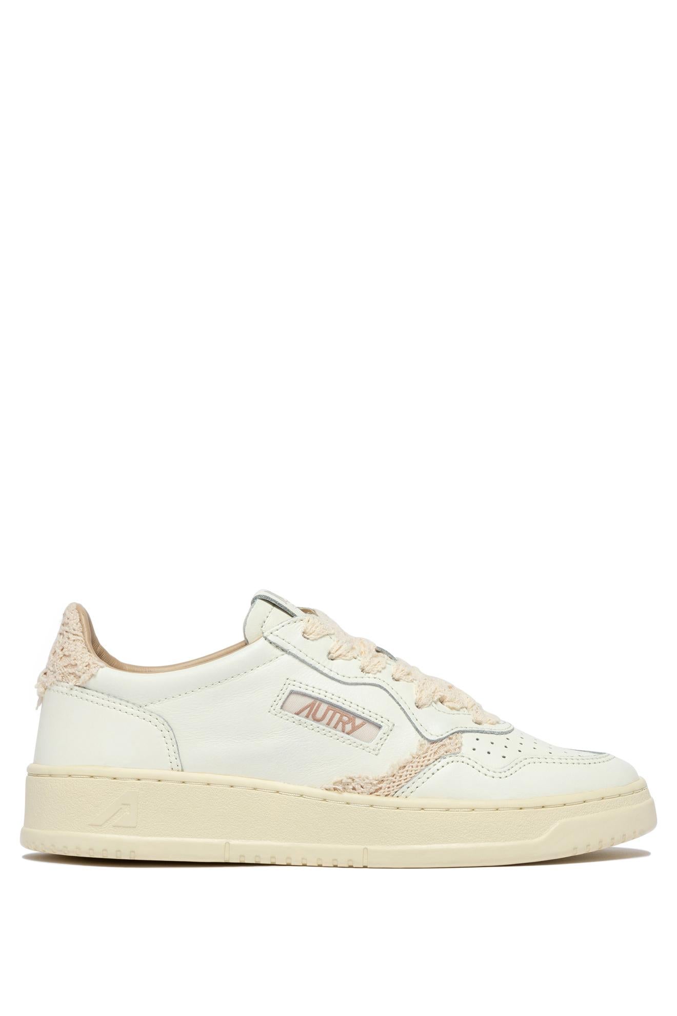 Sneaker femme medalist en cuir avec détails macramé