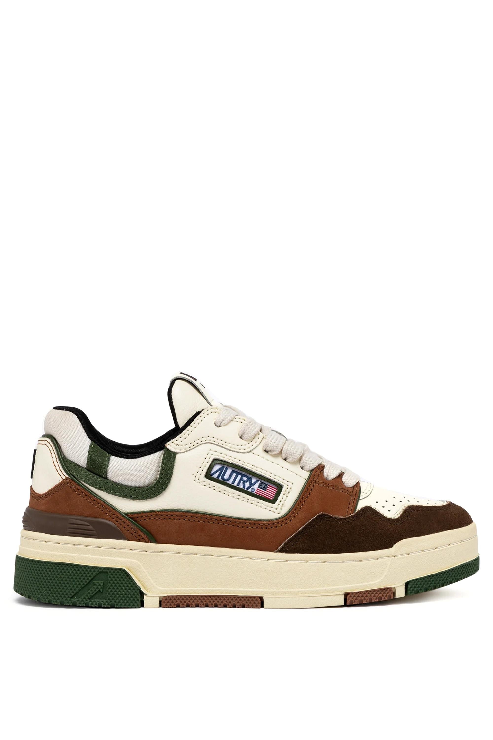 Sneaker basket femme clc teinte vert marron