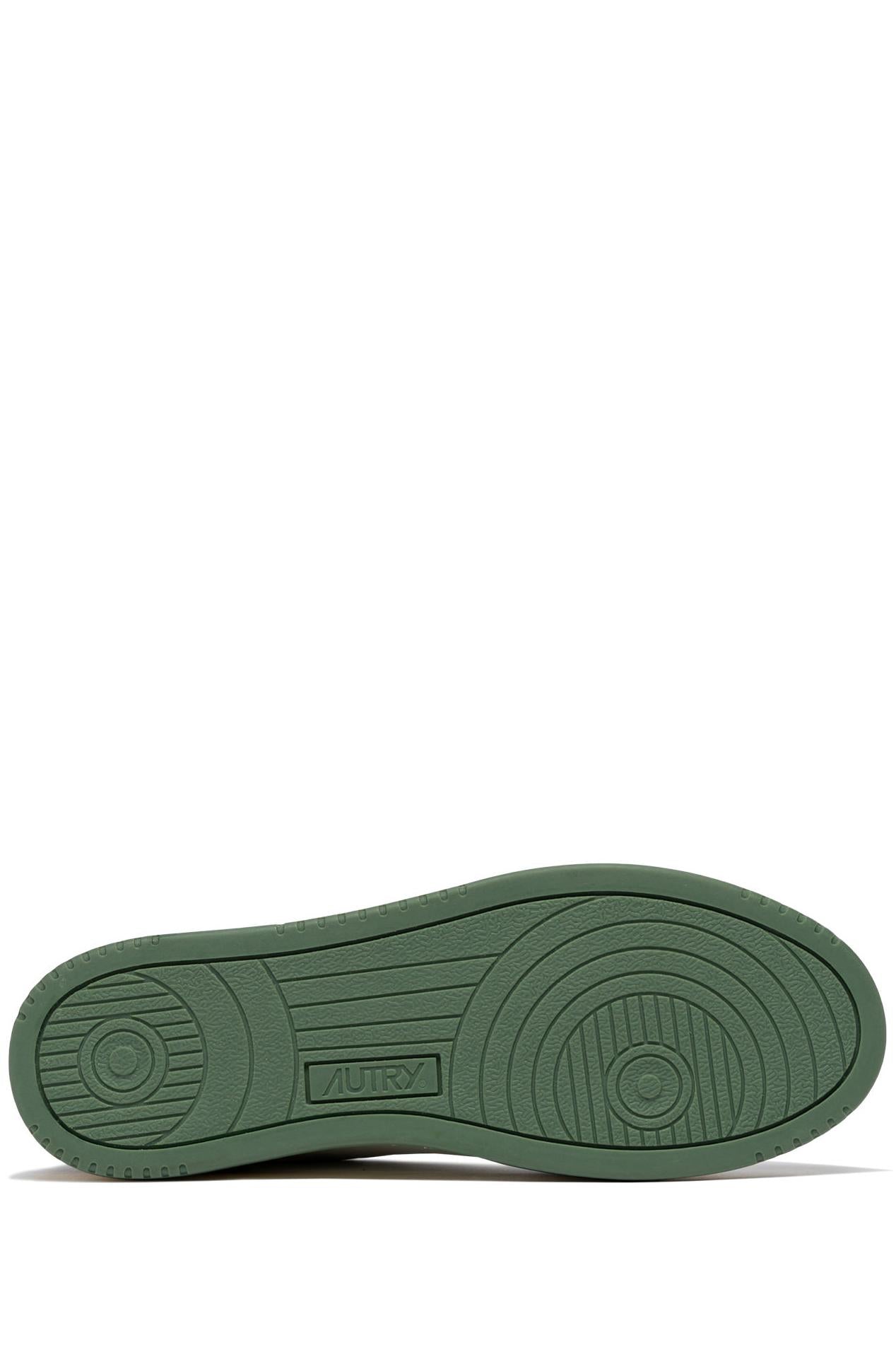 Sneaker medalist en cuir et daim lacets bicolorees