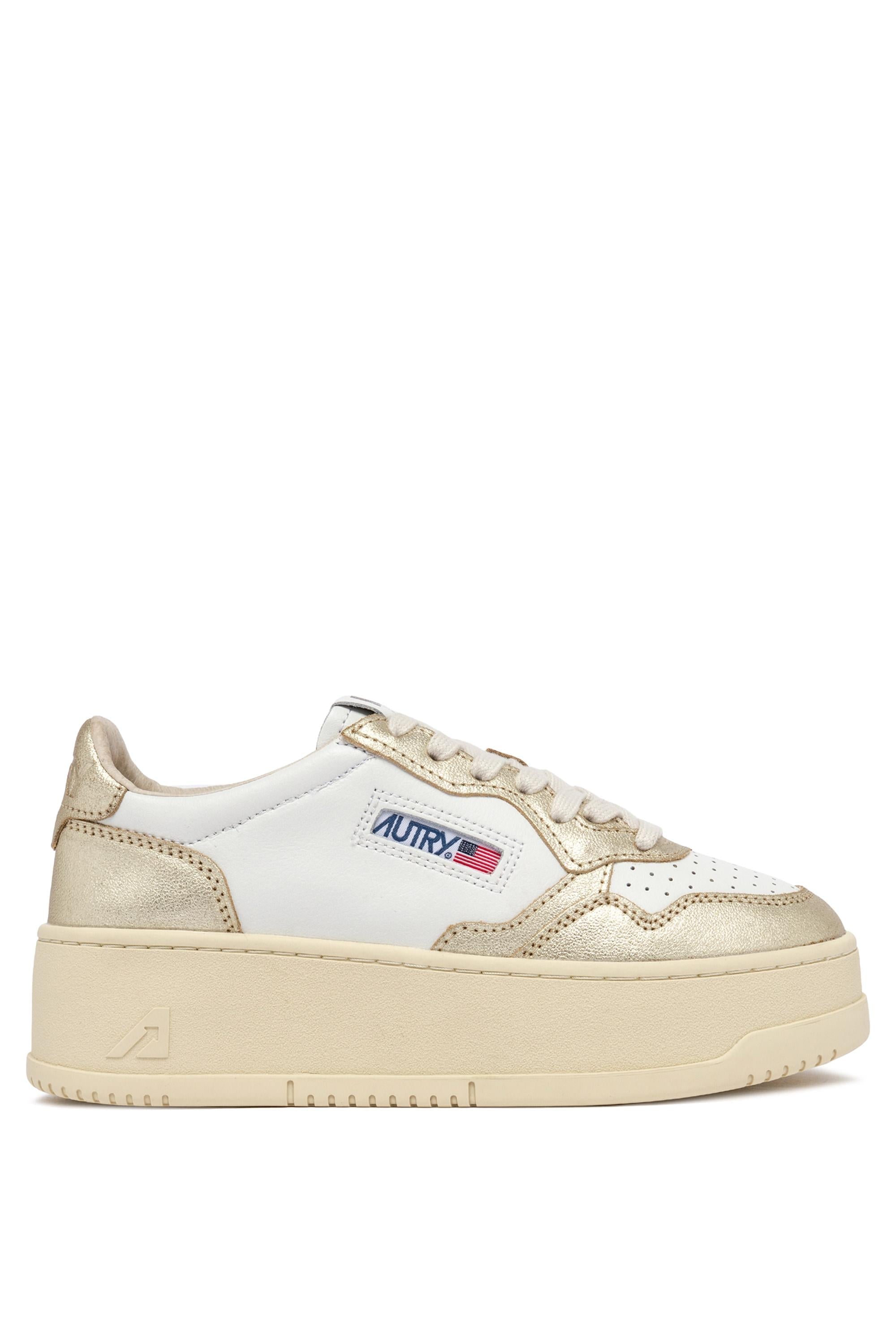 Sneaker femme medalist platform bicolore en cuir