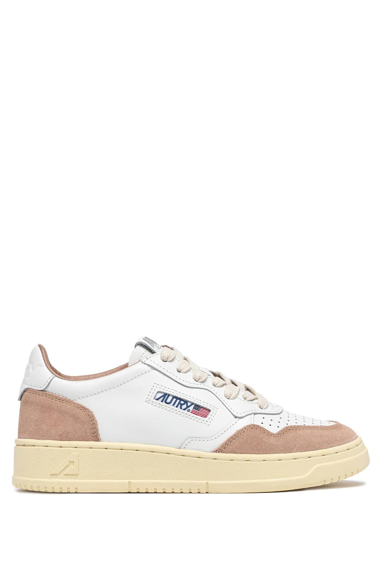 Sneaker femme medalist en cuir de chèvre et daim
