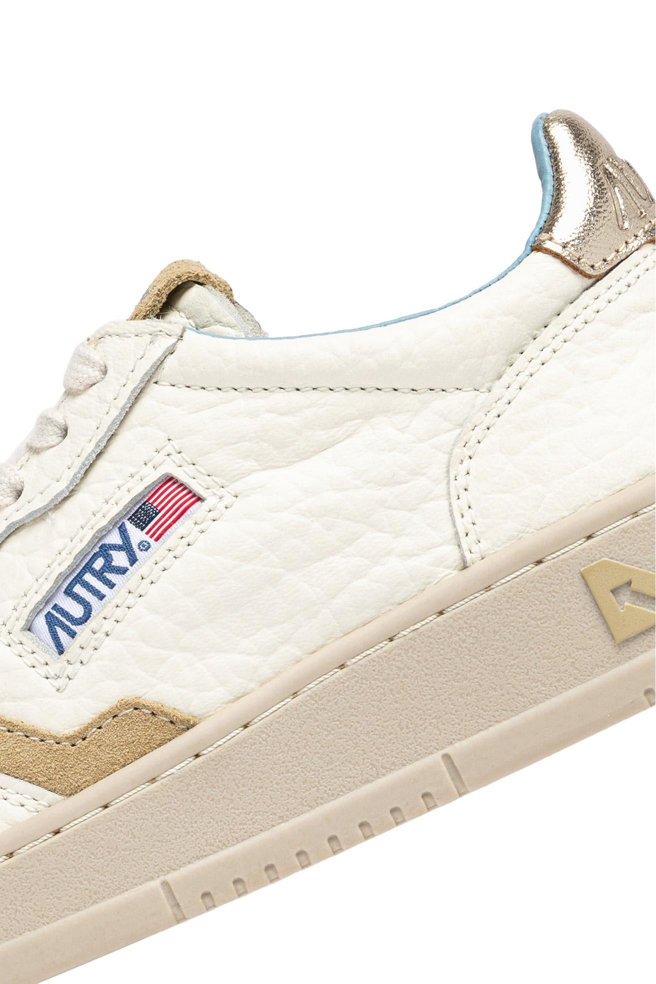 Sneaker femme medalist en cuir éléphant dettagli azzurri