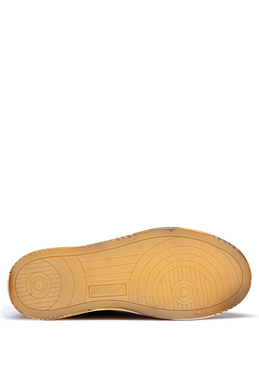 Sneaker femme supervintage en cuir et toile